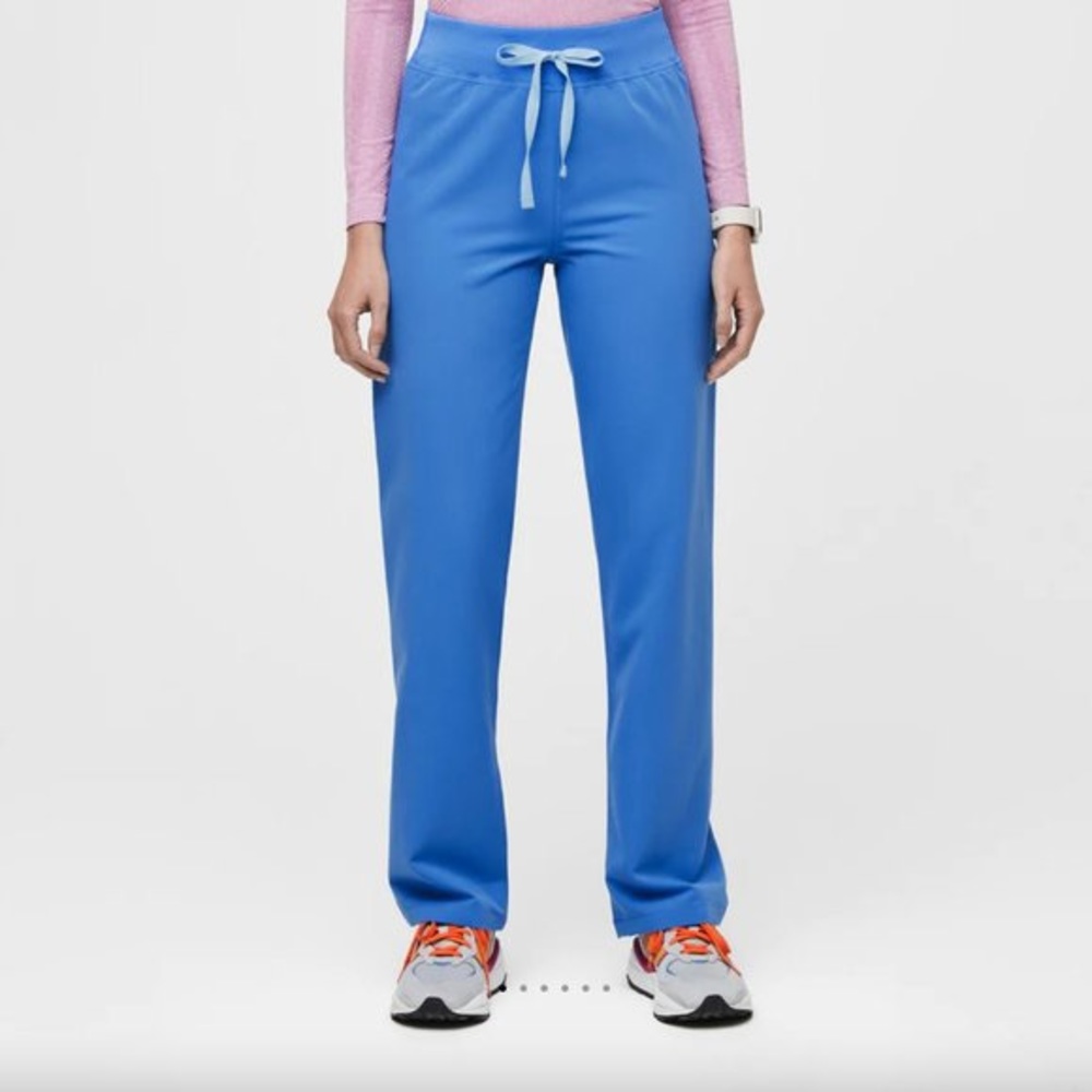 Figs Livingston Scrub Pants Size Small Capri Blue